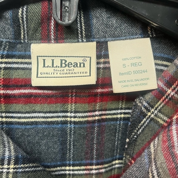 L.L. Bean Men's Plaid Button Down Shirt - Red and Green - Picture 3 of 4
